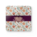 With Love And Honesty Floral Cork Coaster Set | Rose Pattern, Cute Drink Coasters