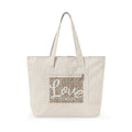 Love Always floral print Tote | canvas zippered pocket, vintage ditsy flowers