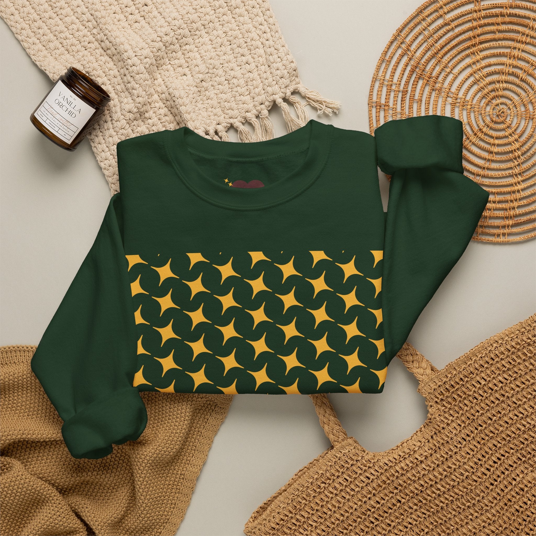 Brown Heart Pattern sweatshirt | My Love crewneck
