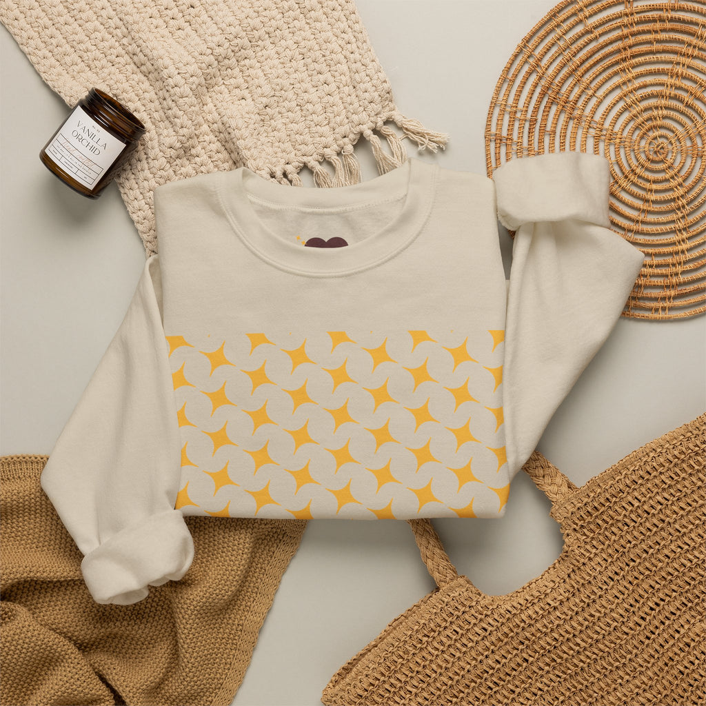 Brown Heart Pattern sweatshirt | My Love crewneck