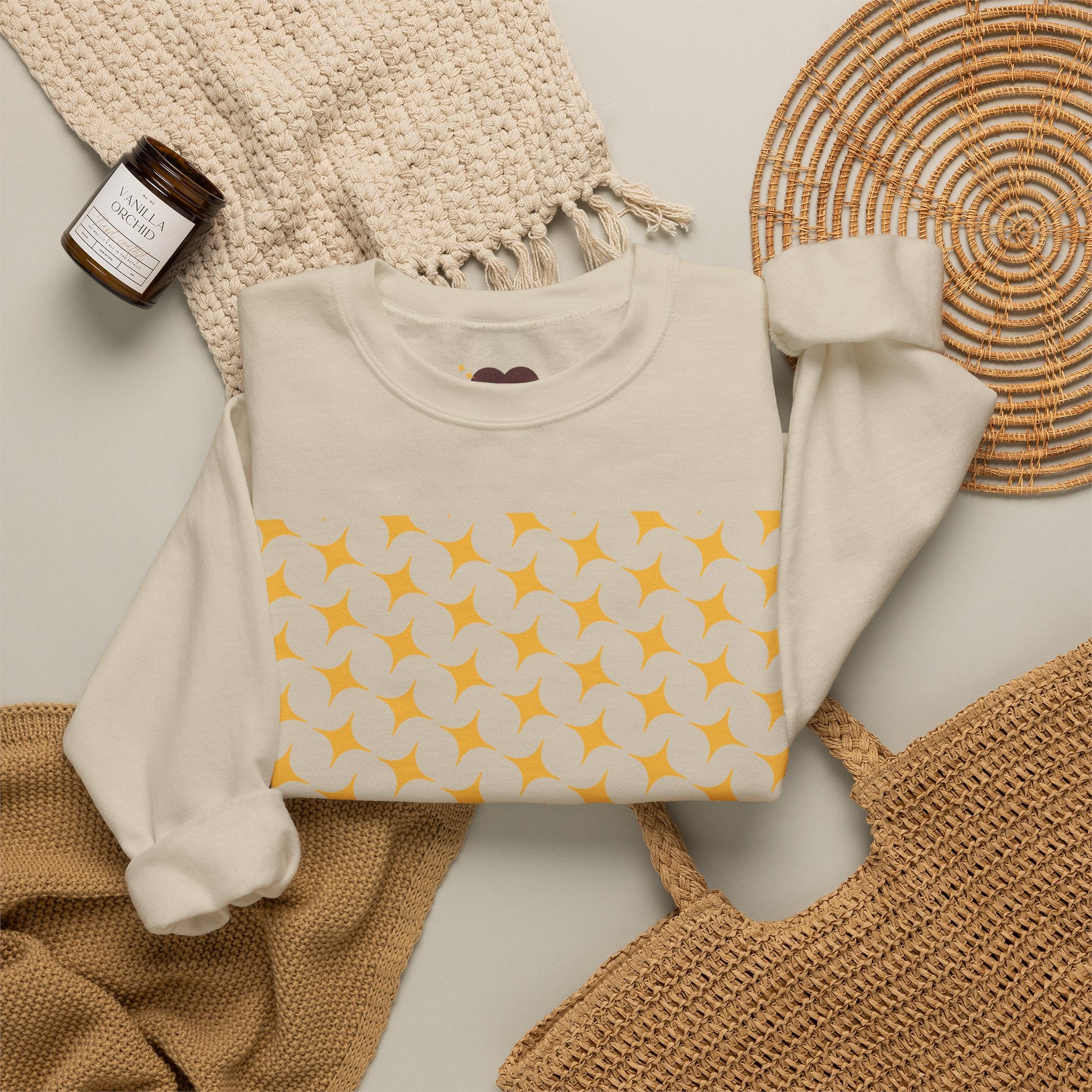 Brown Heart Pattern sweatshirt | My Love crewneck