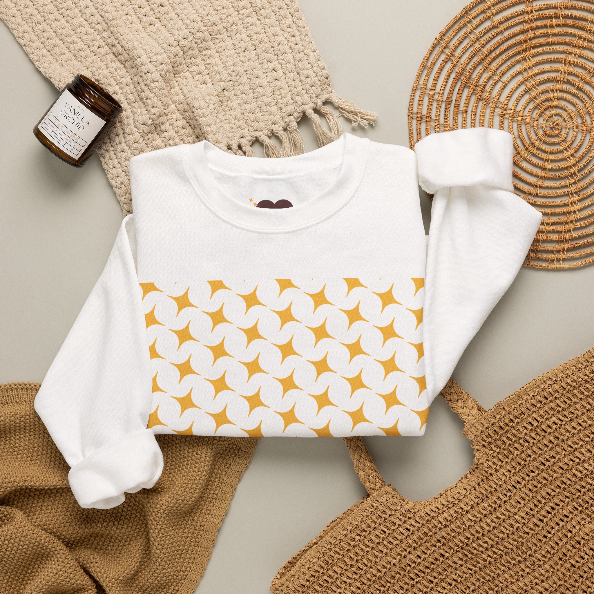 Brown Heart Pattern sweatshirt | My Love crewneck