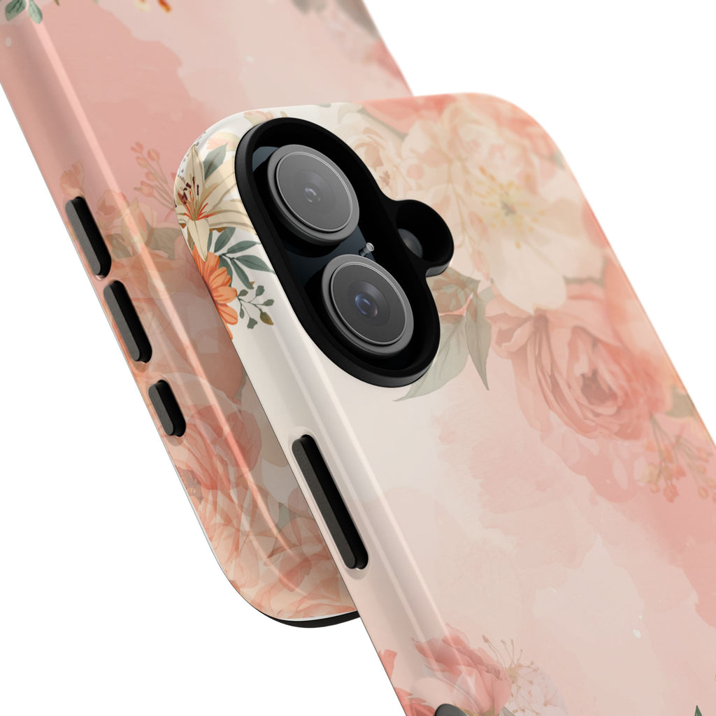 Peach Floral Bouquet Phone Case | Tough Cases