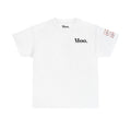 Moo text tee | Cow pattern tee