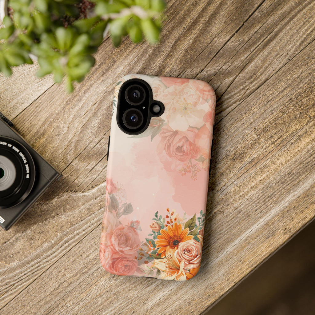 Peach Floral Bouquet Phone Case | Tough Cases