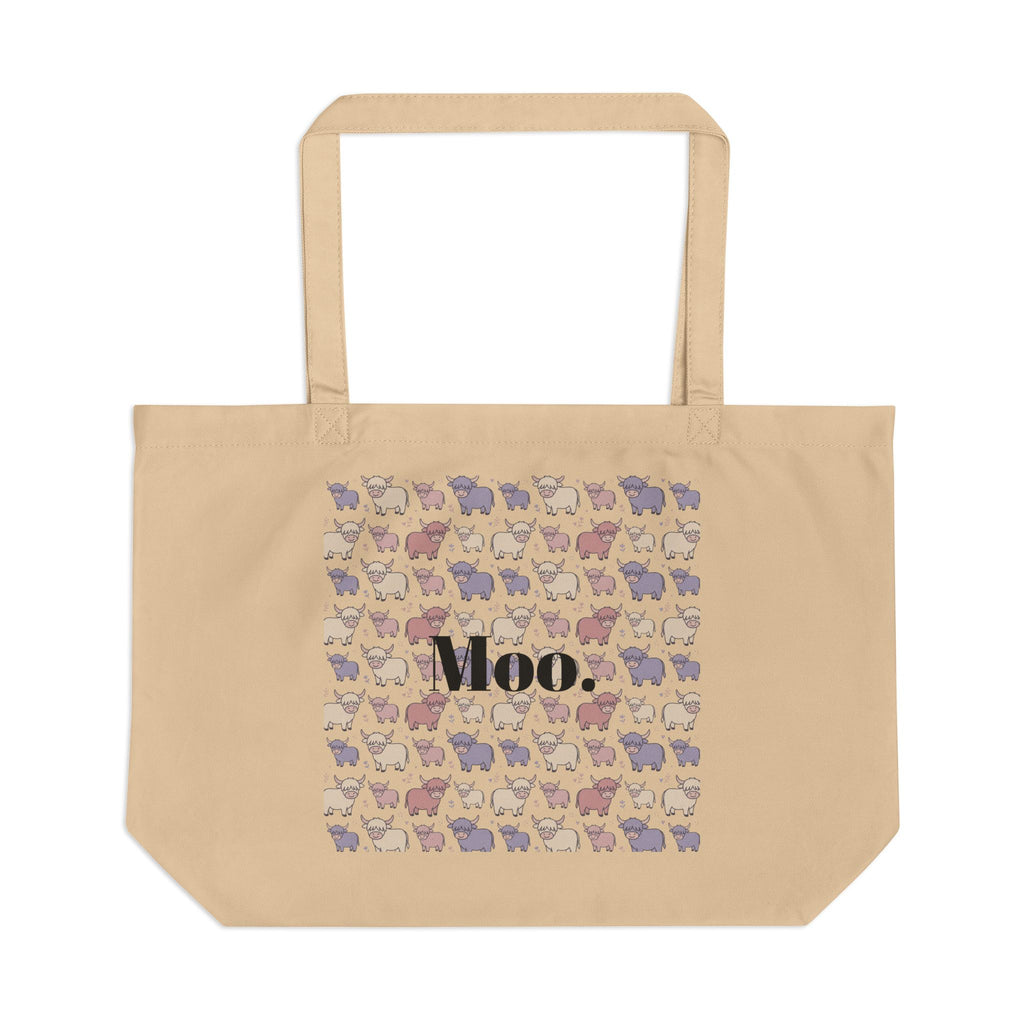 Moo Pattern Tote | Cow Illustration Tote