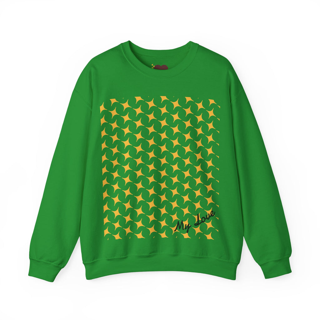 Brown Heart Pattern sweatshirt | My Love crewneck