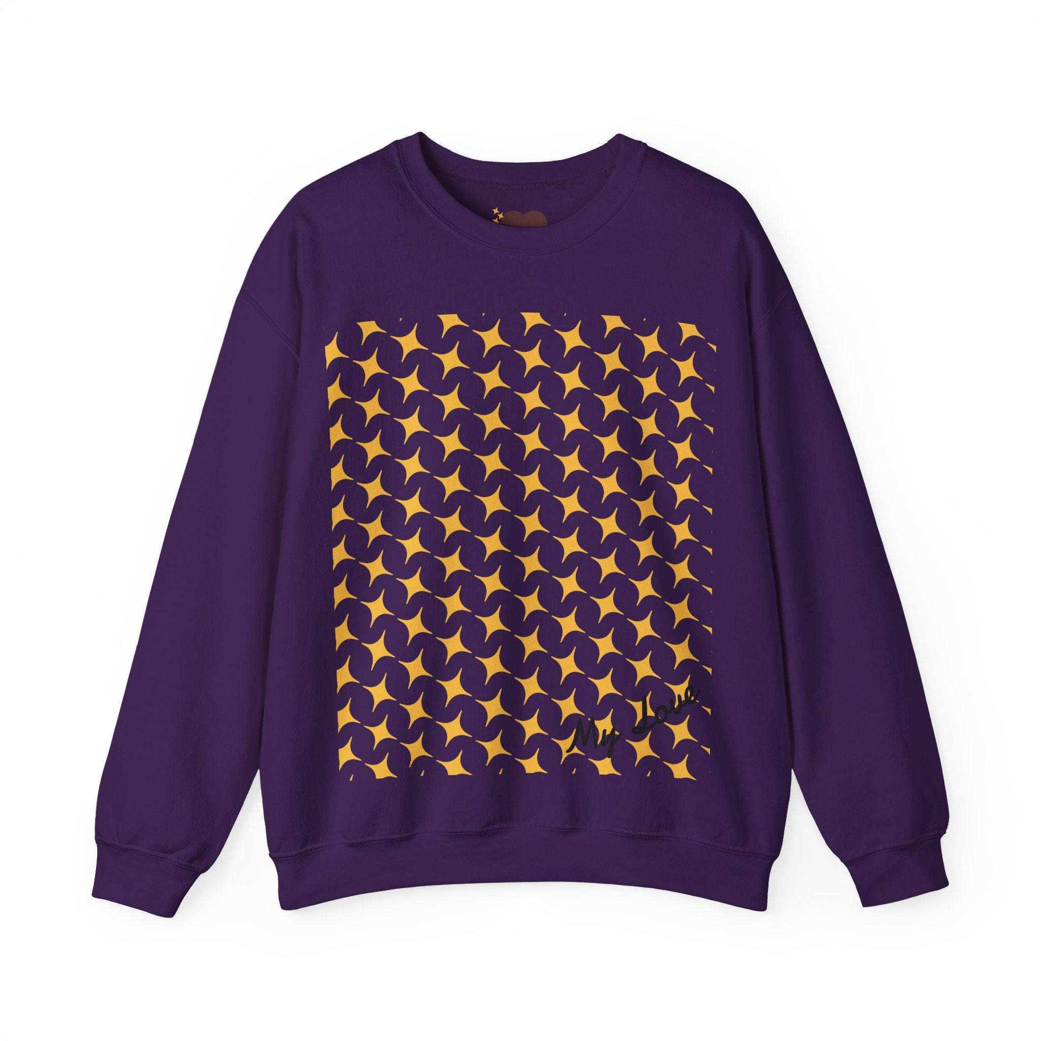 Brown Heart Pattern sweatshirt | My Love crewneck