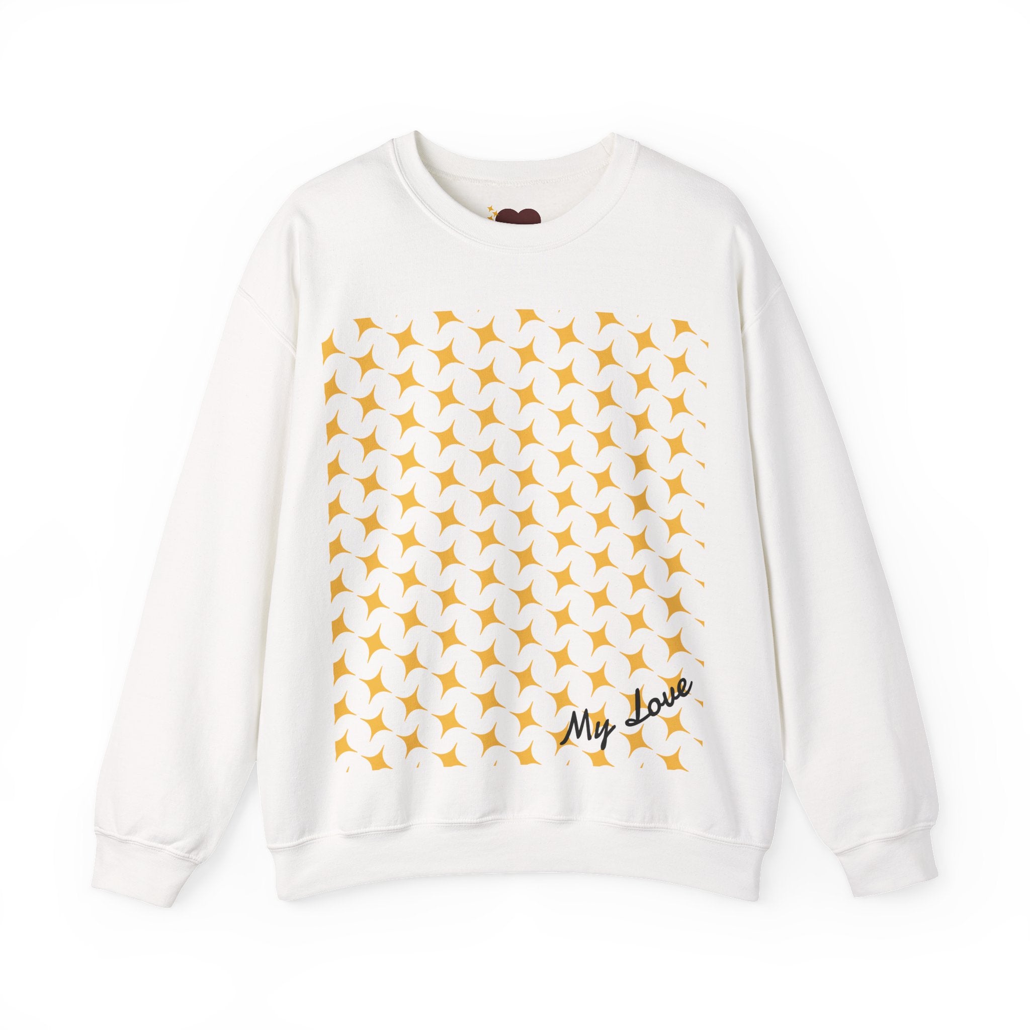 Brown Heart Pattern sweatshirt | My Love crewneck