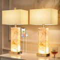 Natural Marble Table Lamps Set of 2-5