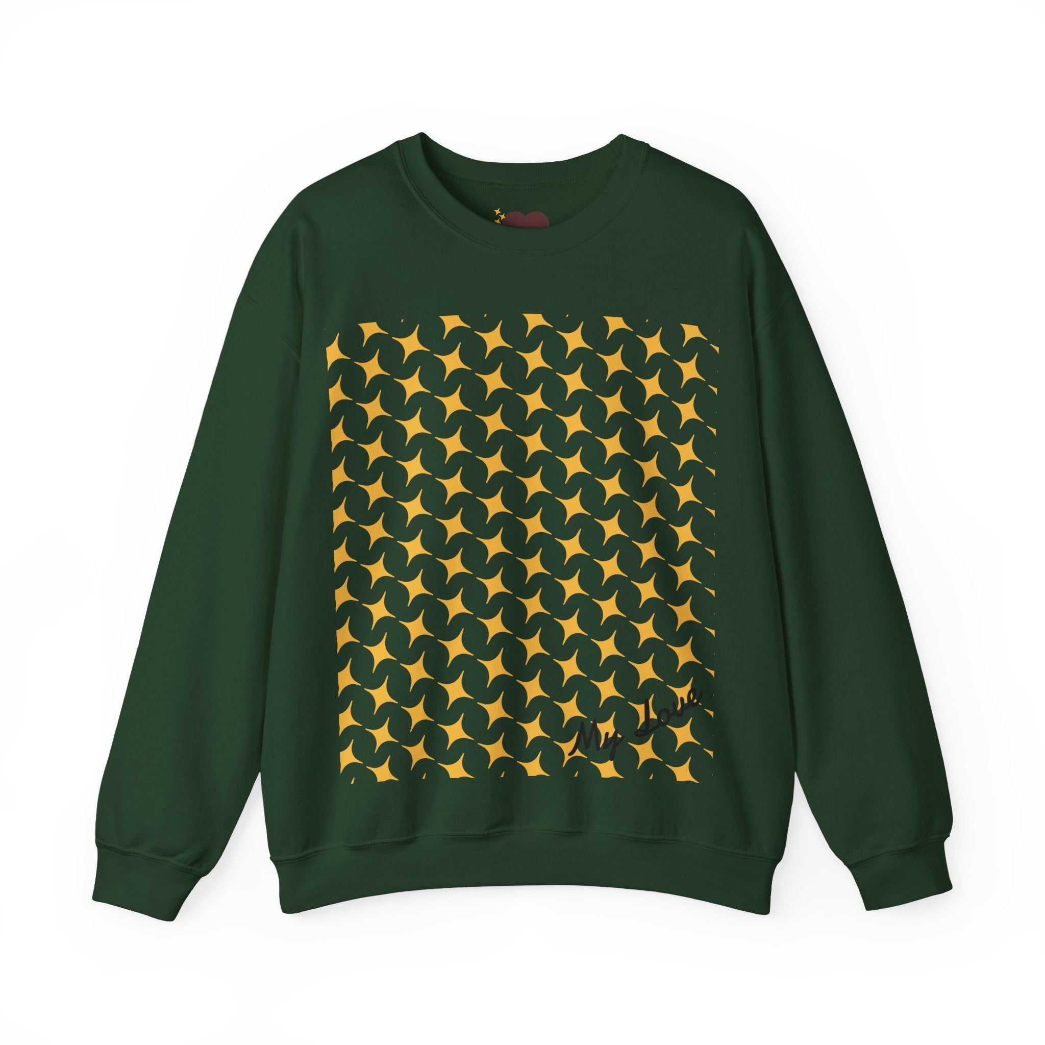 Brown Heart Pattern sweatshirt | My Love crewneck