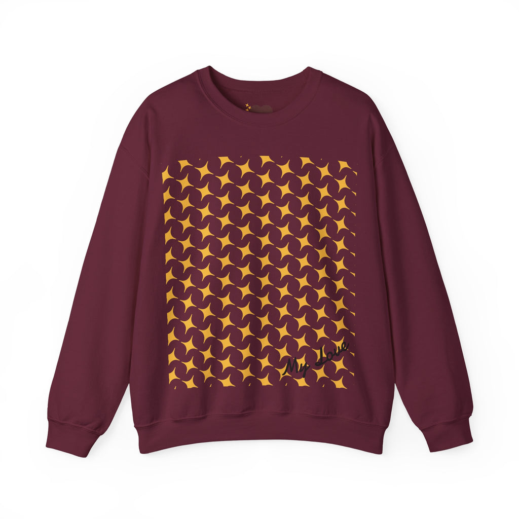 Brown Heart Pattern sweatshirt | My Love crewneck