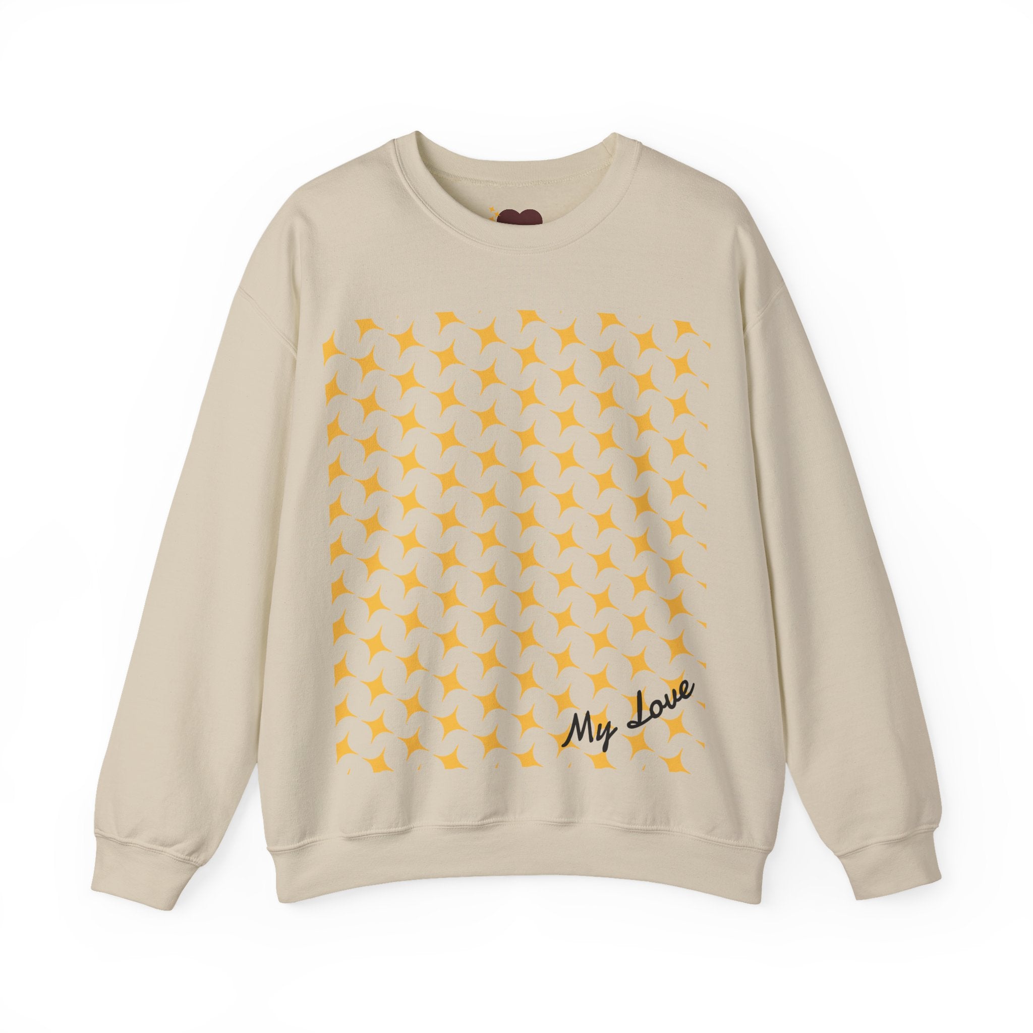 Brown Heart Pattern sweatshirt | My Love crewneck