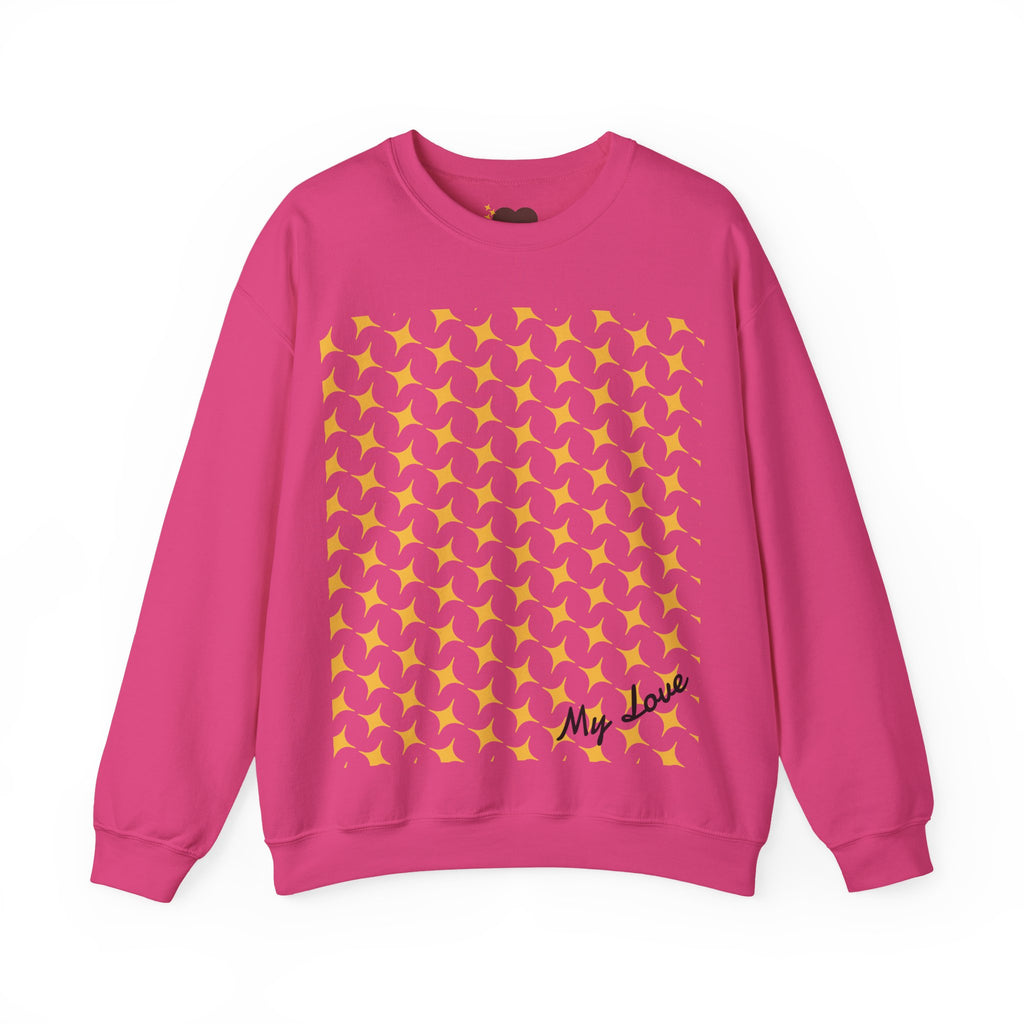 Brown Heart Pattern sweatshirt | My Love crewneck