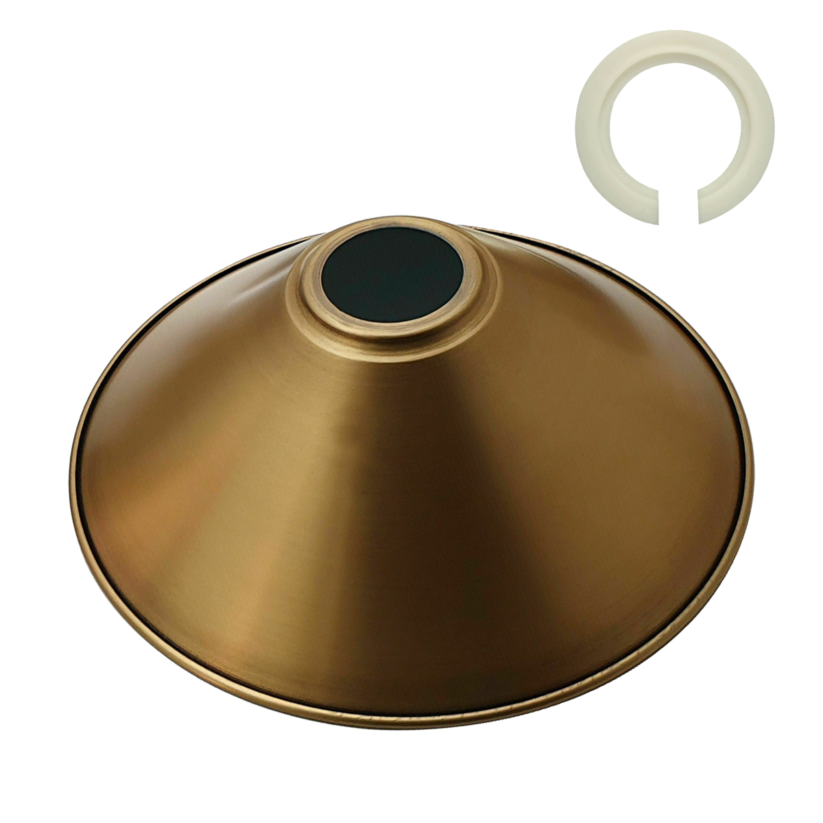 Modern Metal Yellow Brass Easy Fit Cone Shape Lampshade~1099