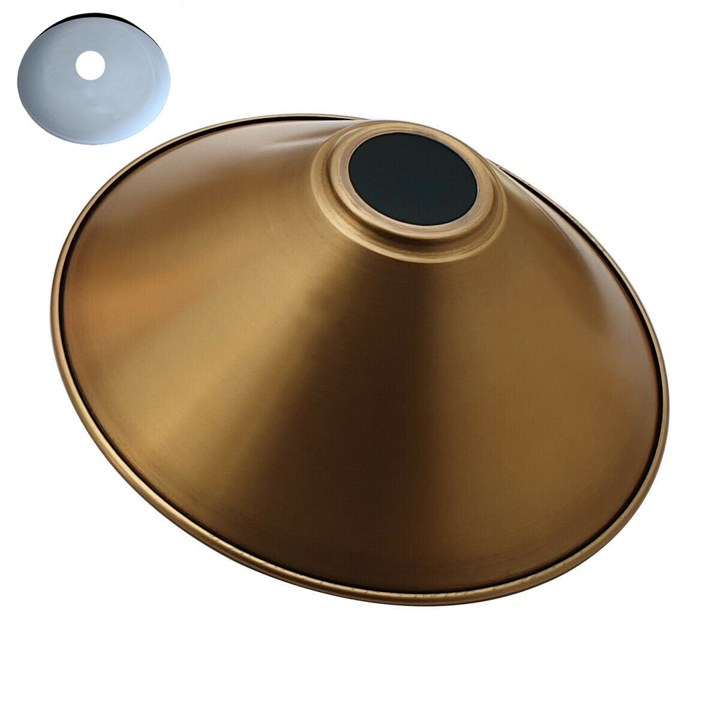 Modern Metal Yellow Brass Easy Fit Cone Shape Lampshade~1099