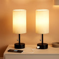 Bedside Table Lamps Set With ThreeColor Temperatures-0