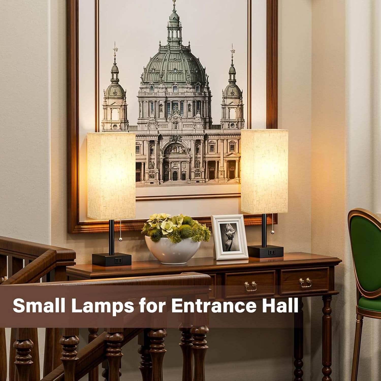 Luxurious Nightstand Lamps With Integrated AC Outlet-4